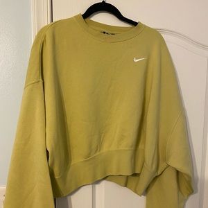 Light Green Nike Fleece Crew Neck